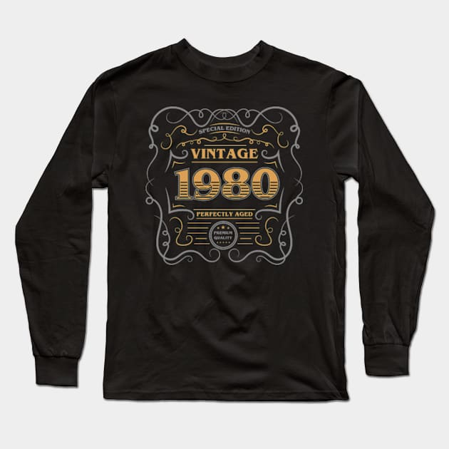 1980 Vintage 40th Birthday Long Sleeve T-Shirt by deadright